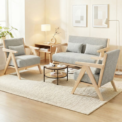 Mid-Century Modern Accent Chair, Artificial Leather Sofa, Gray Accent Chairs at Gallery Canada