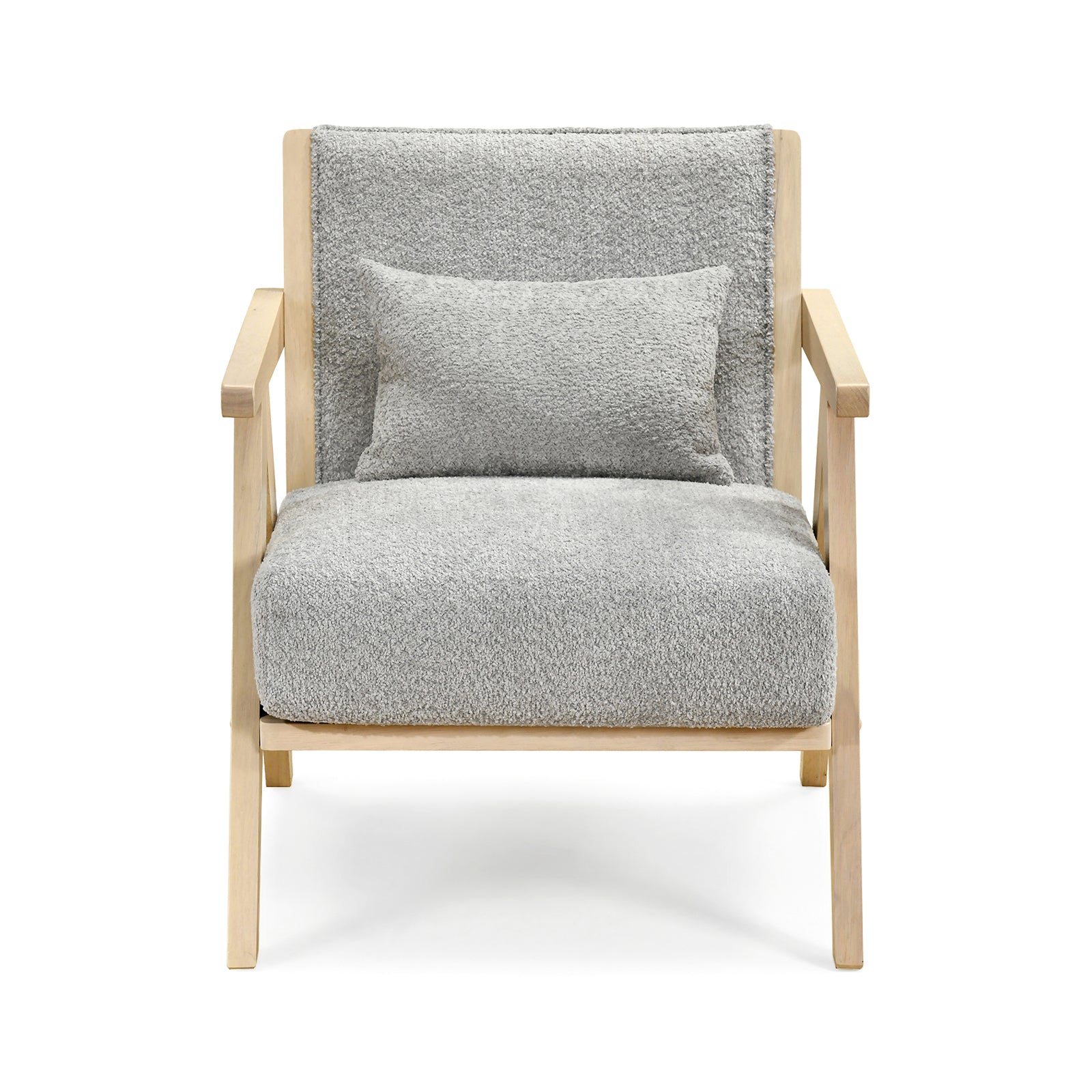 Mid-Century Modern Accent Chair, Artificial Leather Sofa, Gray Accent Chairs at Gallery Canada