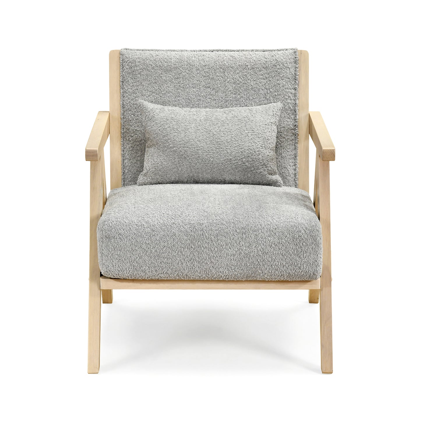 Mid-Century Modern Accent Chair, Artificial Leather Sofa, Gray Accent Chairs at Gallery Canada