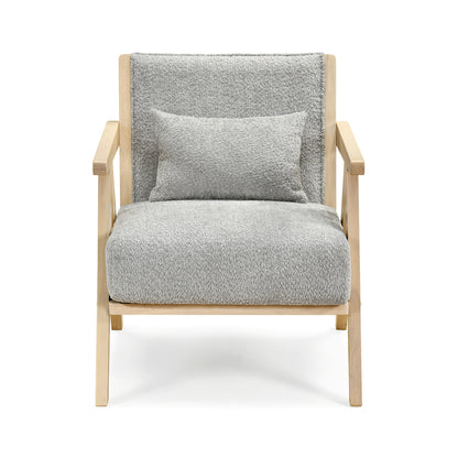 Mid-Century Modern Accent Chair, Artificial Leather Sofa, Gray Accent Chairs at Gallery Canada