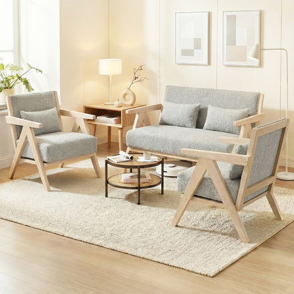 Mid-Century Modern Accent Chair, Artificial Leather Sofa, Gray Accent Chairs at Gallery Canada