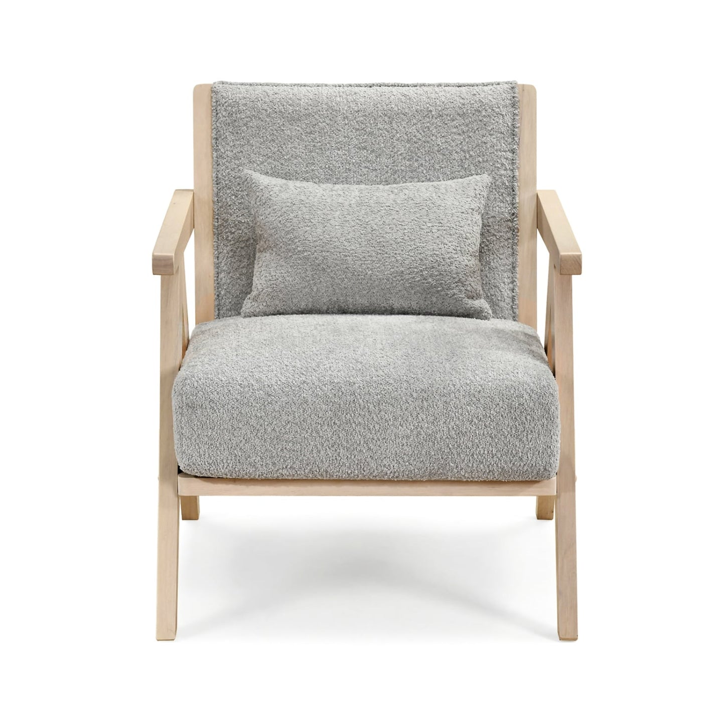 Mid-Century Modern Accent Chair, Artificial Leather Sofa, Gray Accent Chairs at Gallery Canada