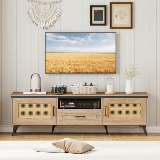 Mid Century Modern Entertainment Center, 2 Cabinets, Storage Drawer, Oak Entertainment Centers & TV Stands Oak at Gallery Canada