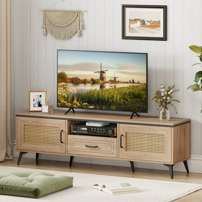 Mid Century Modern Entertainment Center, 2 Cabinets, Storage Drawer, Oak Entertainment Centers & TV Stands at Gallery Canada