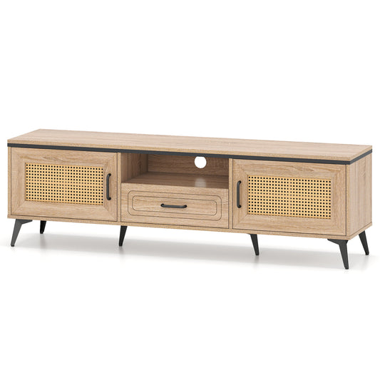 Mid Century Modern Entertainment Center, 2 Cabinets, Storage Drawer, Oak Entertainment Centers & TV Stands Oak at Gallery Canada