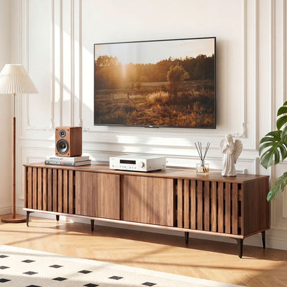 Mid Century Modern Entertainment Center, 4 Storage Cabinets, Walnut Entertainment Centers & TV Stands at Gallery Canada