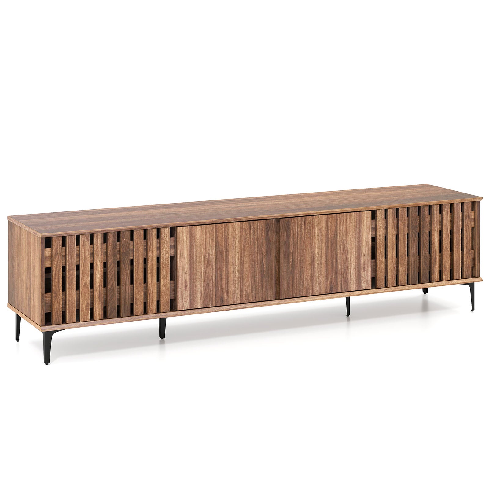 Mid Century Modern Entertainment Center, 4 Storage Cabinets, Walnut Entertainment Centers & TV Stands Walnut at Gallery Canada