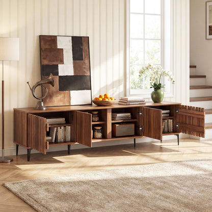 Mid Century Modern Entertainment Center, 4 Storage Cabinets, Walnut Entertainment Centers & TV Stands at Gallery Canada