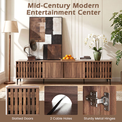 Mid Century Modern Entertainment Center, 4 Storage Cabinets, Walnut Entertainment Centers & TV Stands at Gallery Canada