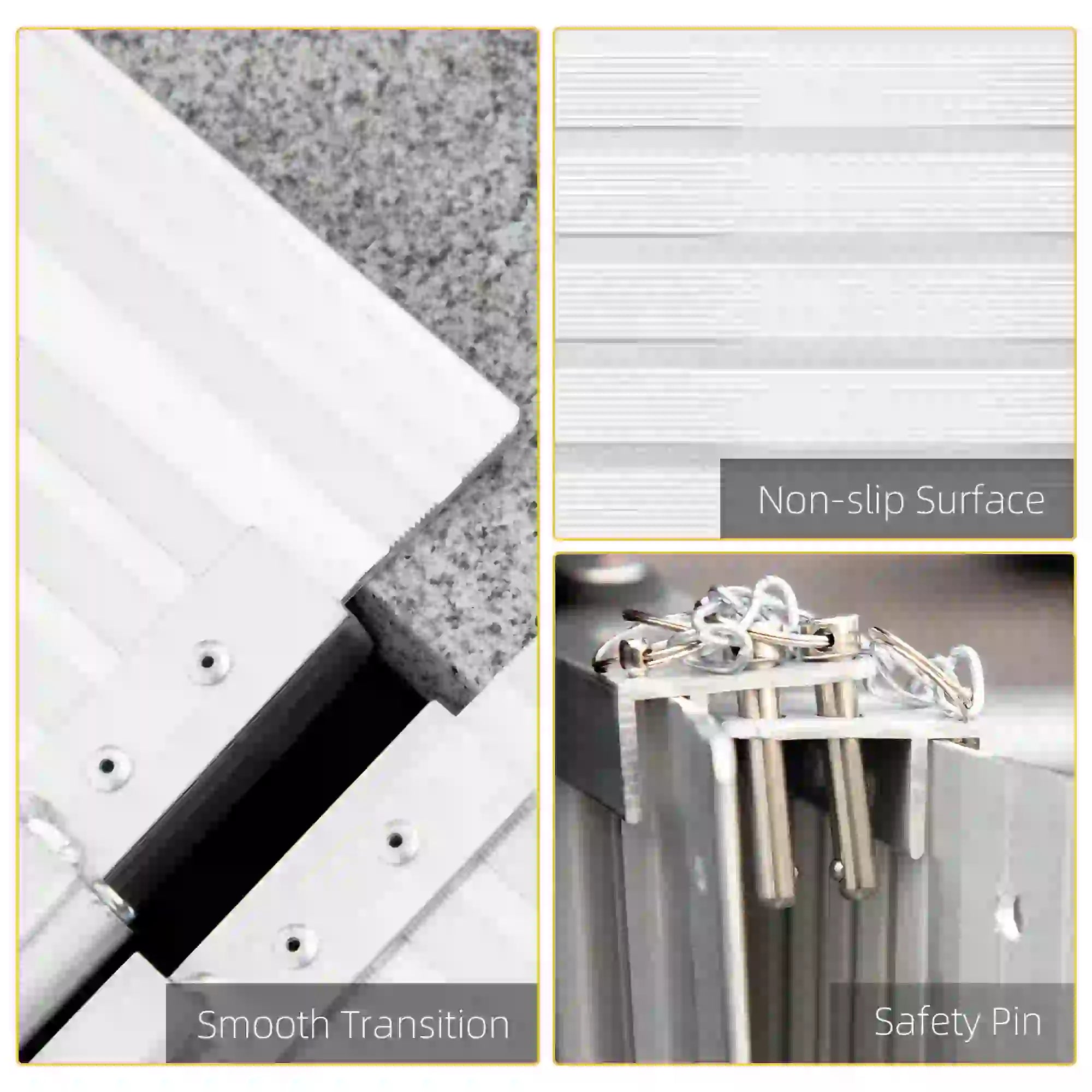 Textured Aluminum Folding Wheelchair Ramp, Portable 6' Knee Walker & Wheelchair Ramps at Gallery Canada