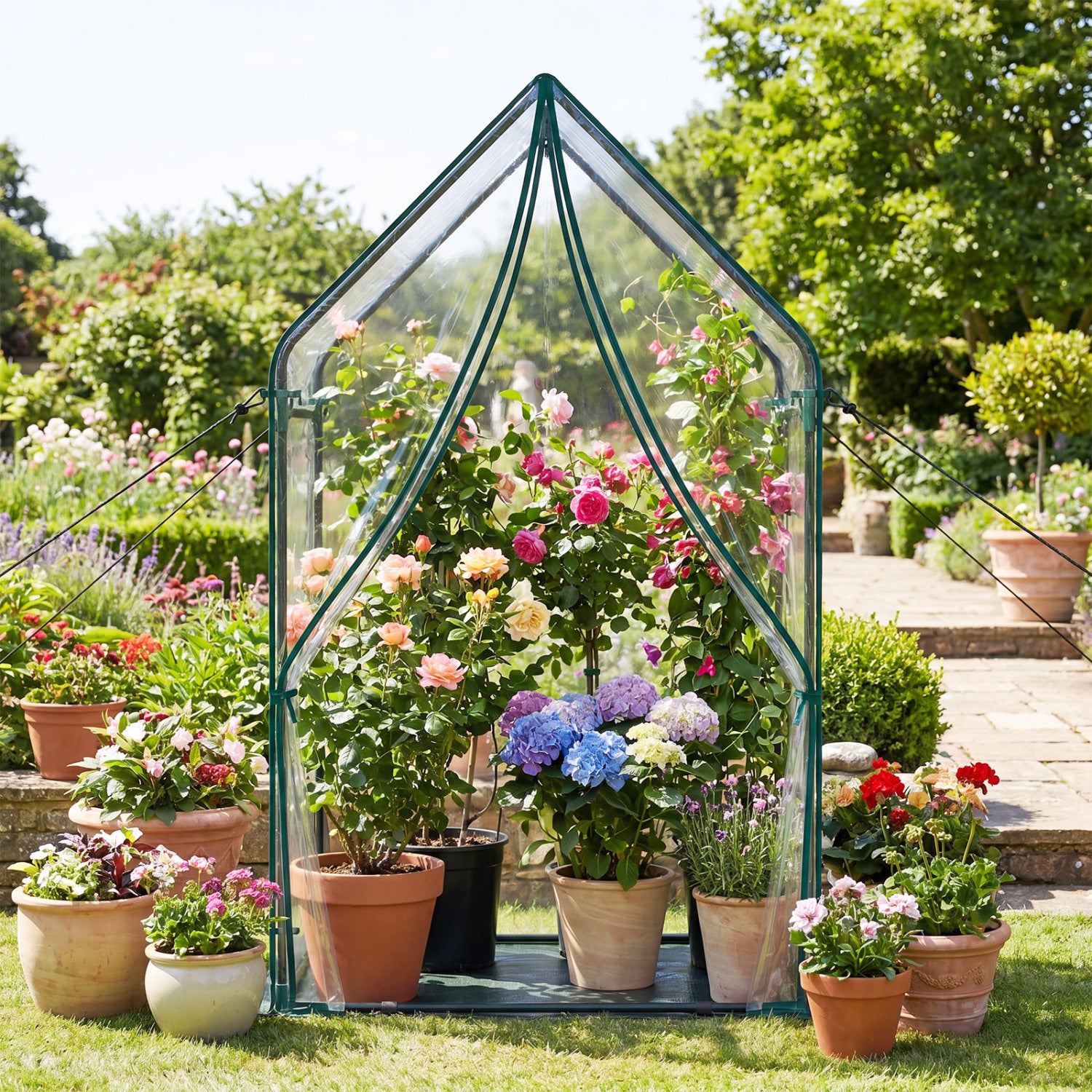 Mini House With Metal Frame, Transparent, L, Green Greenhouses at Gallery Canada