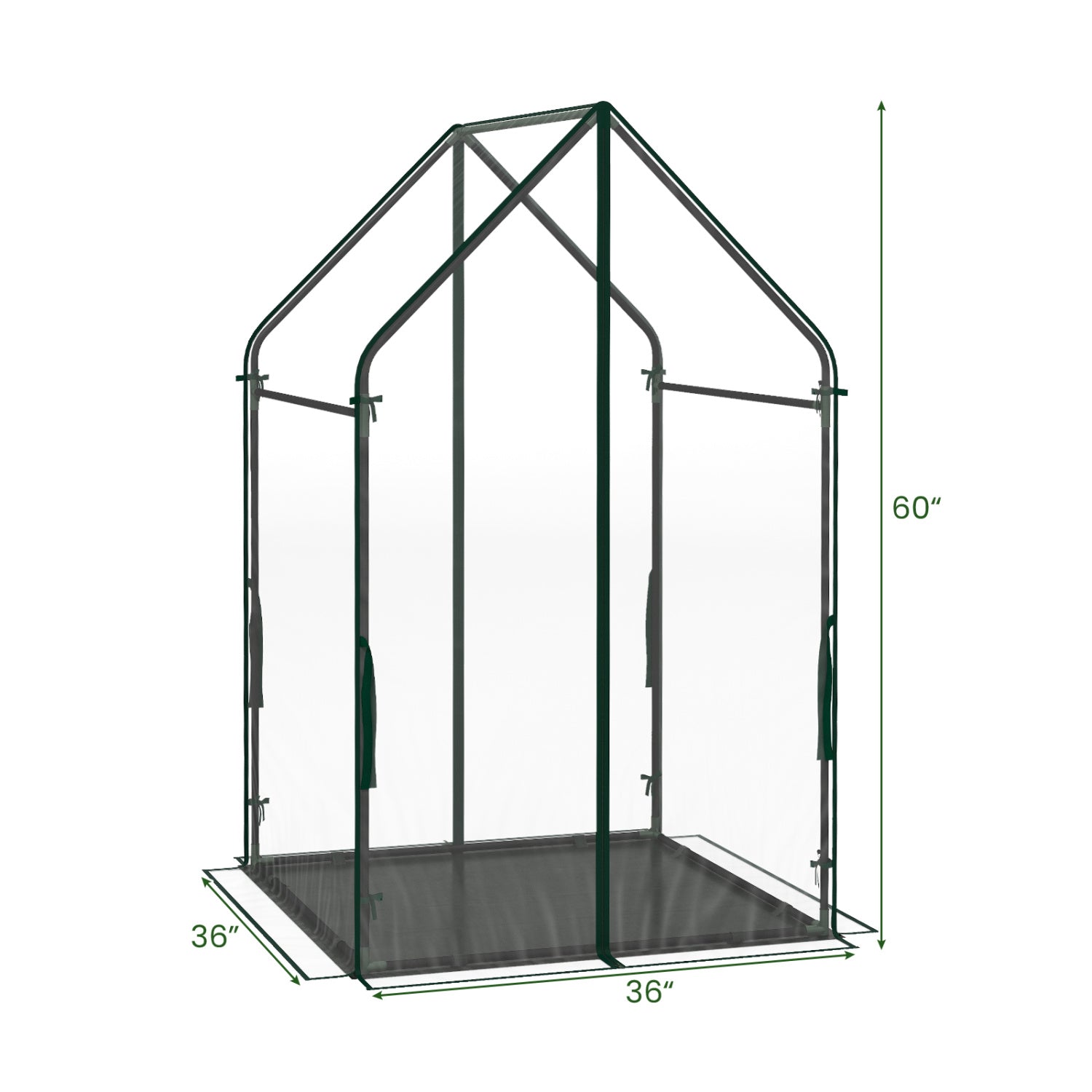 Mini House With Metal Frame, Transparent, L, Green Greenhouses at Gallery Canada