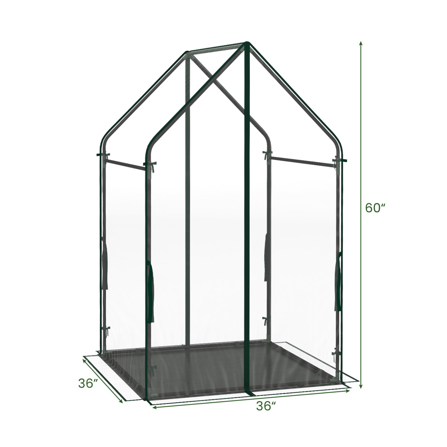 Mini House With Metal Frame, Transparent, L, Green Greenhouses at Gallery Canada