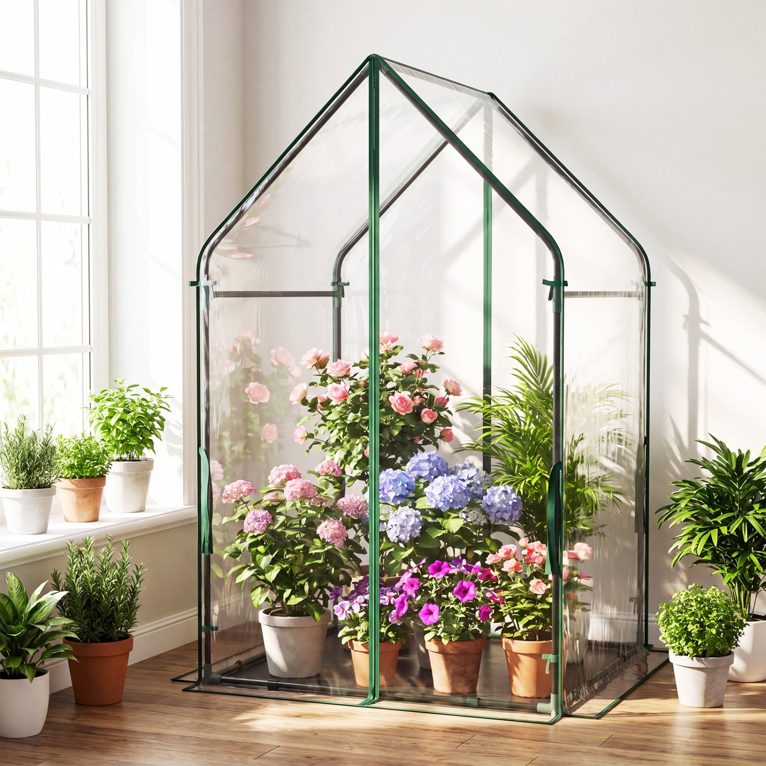 Mini House With Metal Frame, Transparent, L, Green Greenhouses at Gallery Canada