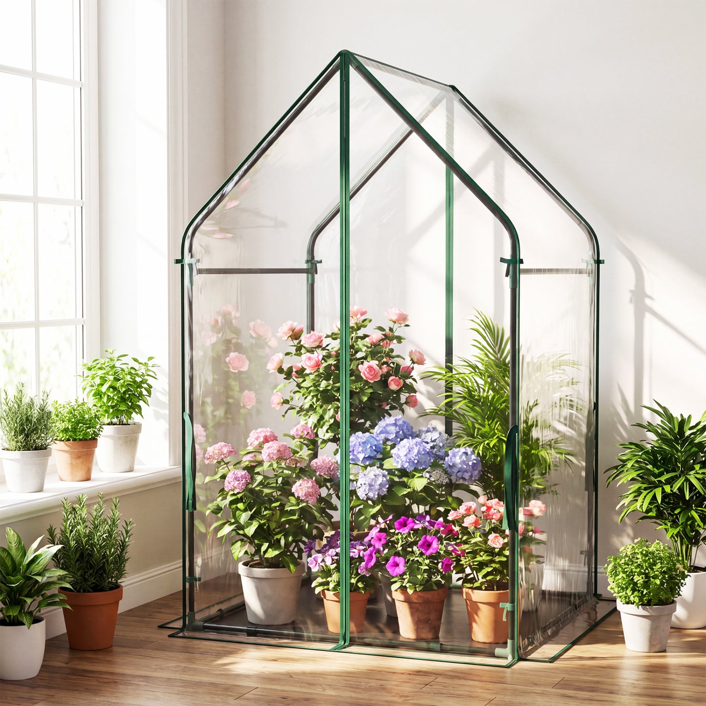 Mini House With Metal Frame, Transparent, L, Green Greenhouses at Gallery Canada