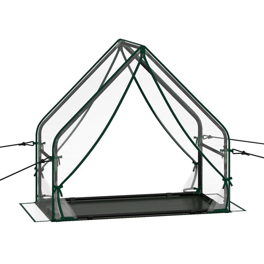 Mini House, Metal Frame, Transparent, Waterproof Bottom, Size S, Green Greenhouses Transparent at Gallery Canada