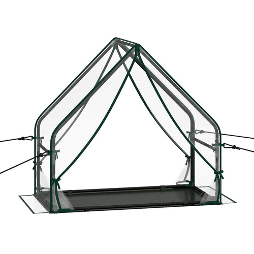 Mini House, Metal Frame, Transparent, Waterproof Bottom, Size S, Green