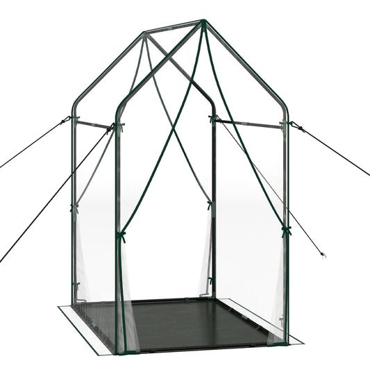 Mini Green House Metal Frame with Waterproof Bottom Mat and Wind Ropes-XL, Transparent Greenhouses Transparent at Gallery Canada