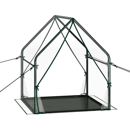 Mini Green House Metal Frame with Waterproof Bottom Mat and Wind Ropes-M, Transparent Greenhouses Transparent at Gallery Canada