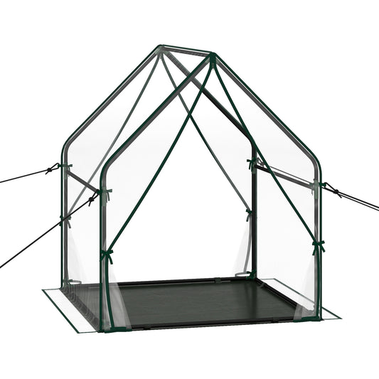 Mini Green House Metal Frame with Waterproof Bottom Mat and Wind Ropes-M, Transparent Greenhouses Transparent at Gallery Canada