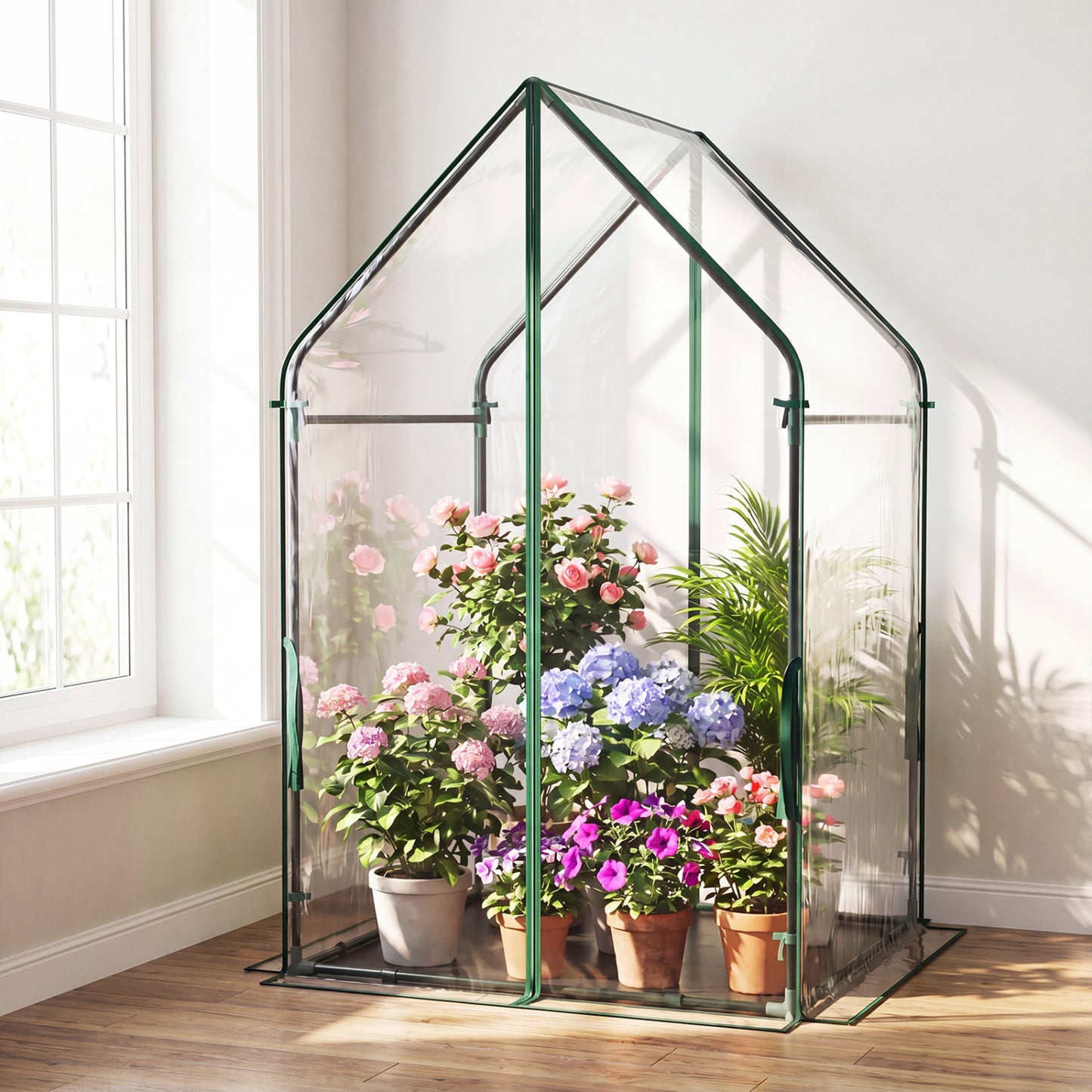 Mini House With Metal Frame, Transparent, L, Green Greenhouses at Gallery Canada