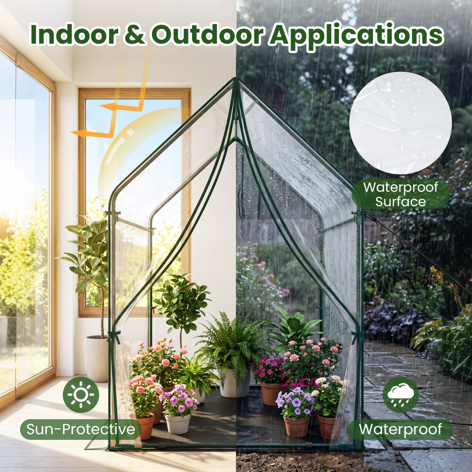 Mini House With Metal Frame, Transparent, L, Green Greenhouses at Gallery Canada