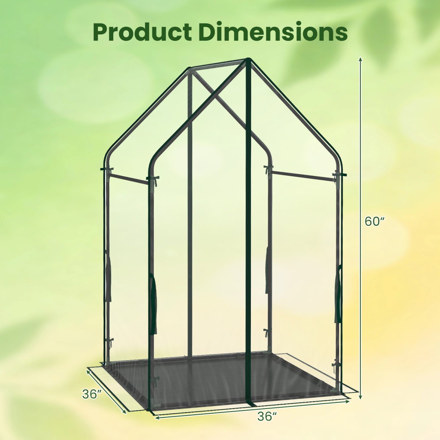 Mini House With Metal Frame, Transparent, L, Green Greenhouses at Gallery Canada
