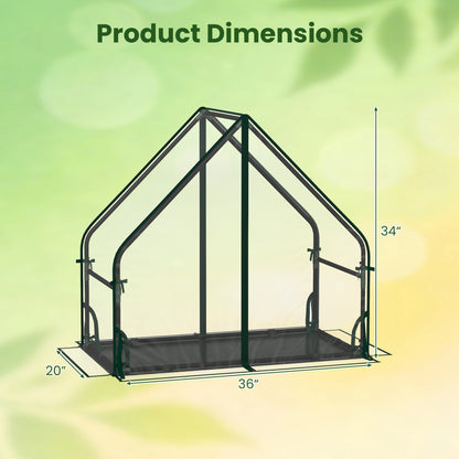 Mini House, Metal Frame, Transparent, Waterproof Bottom, Size S, Green Greenhouses at Gallery Canada