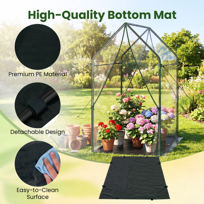 Mini Green House Metal Frame with Waterproof Bottom Mat and Wind Ropes-XL, Transparent Greenhouses at Gallery Canada