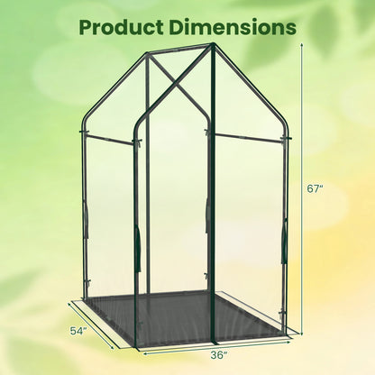 Mini Green House Metal Frame with Waterproof Bottom Mat and Wind Ropes-XL, Transparent Greenhouses at Gallery Canada