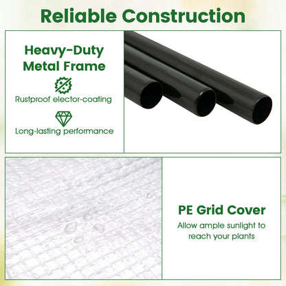 Mini Greenhouse Portable Plant Grow House with 5 Tier Shelves, White