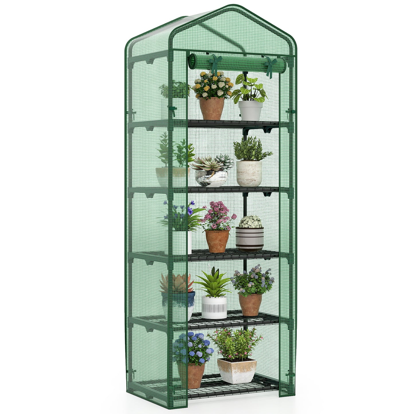 Mini Greenhouse Portable Plant Grow House with 5 Tier Shelves, Green Greenhouses at Gallery Canada