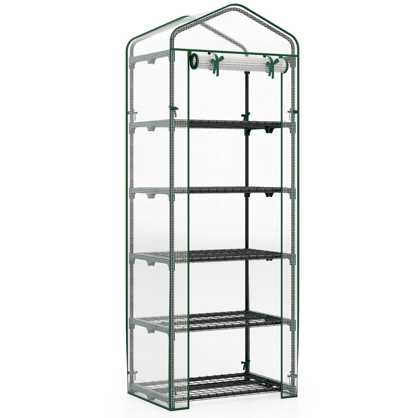 Mini Greenhouse Portable Plant Grow House with 5 Tier Shelves, White Greenhouses at Gallery Canada