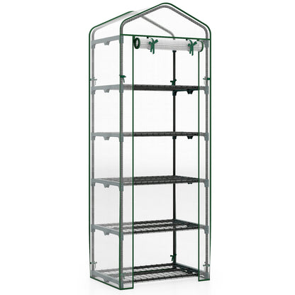 Mini Greenhouse Portable Plant Grow House with 5 Tier Shelves, White Greenhouses at Gallery Canada