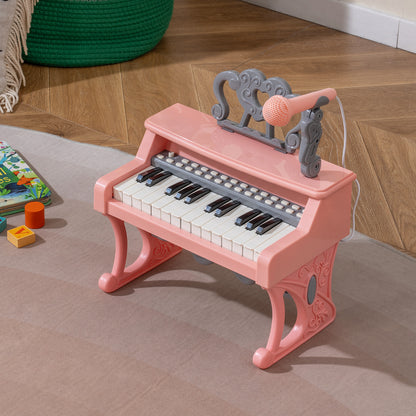 Mini Keyboard Piano 25 Keys, With Music Stand And Microphone, Pink Pianos & Keyboards at Gallery Canada