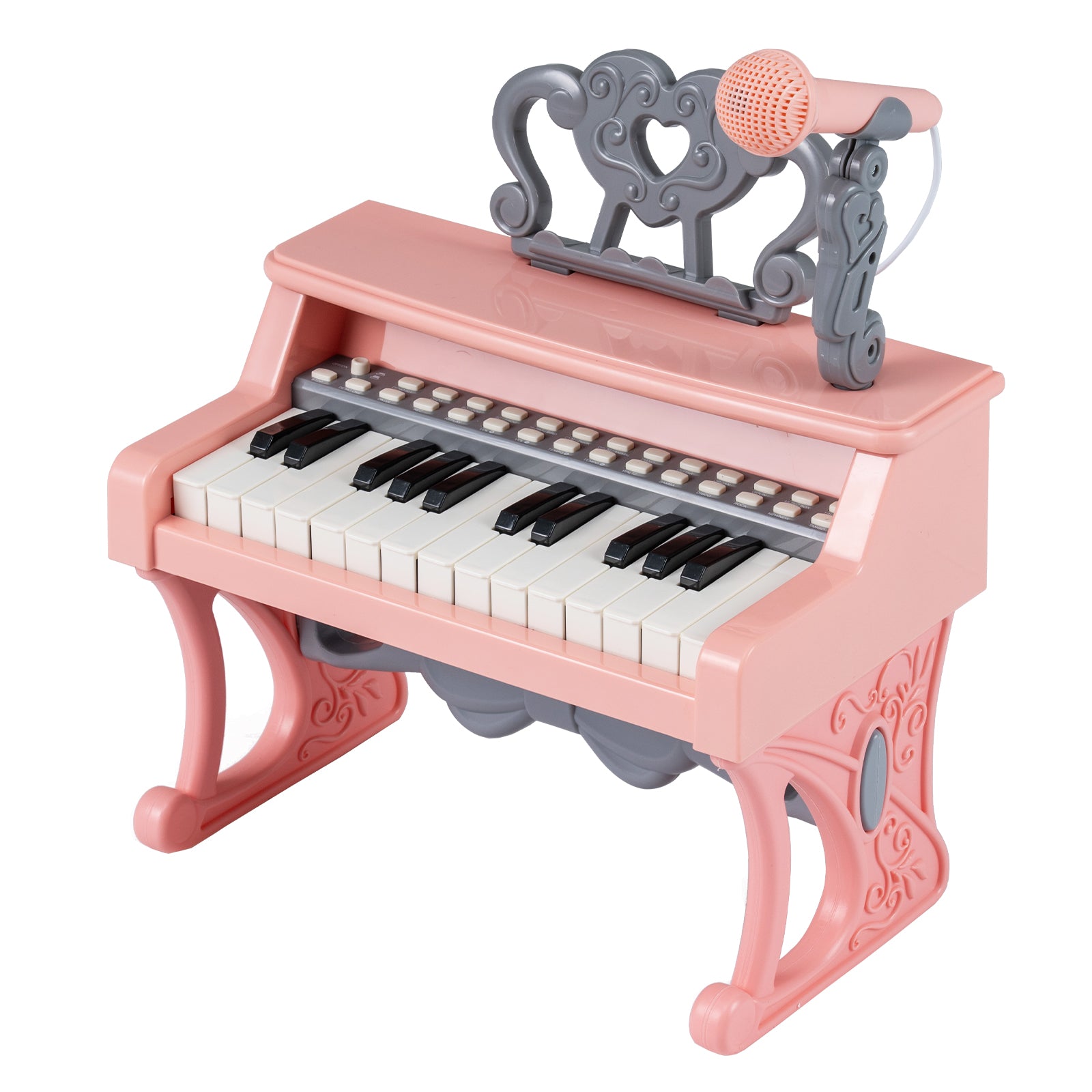 Mini Keyboard Piano 25 Keys, With Music Stand And Microphone, Pink Pianos & Keyboards at Gallery Canada