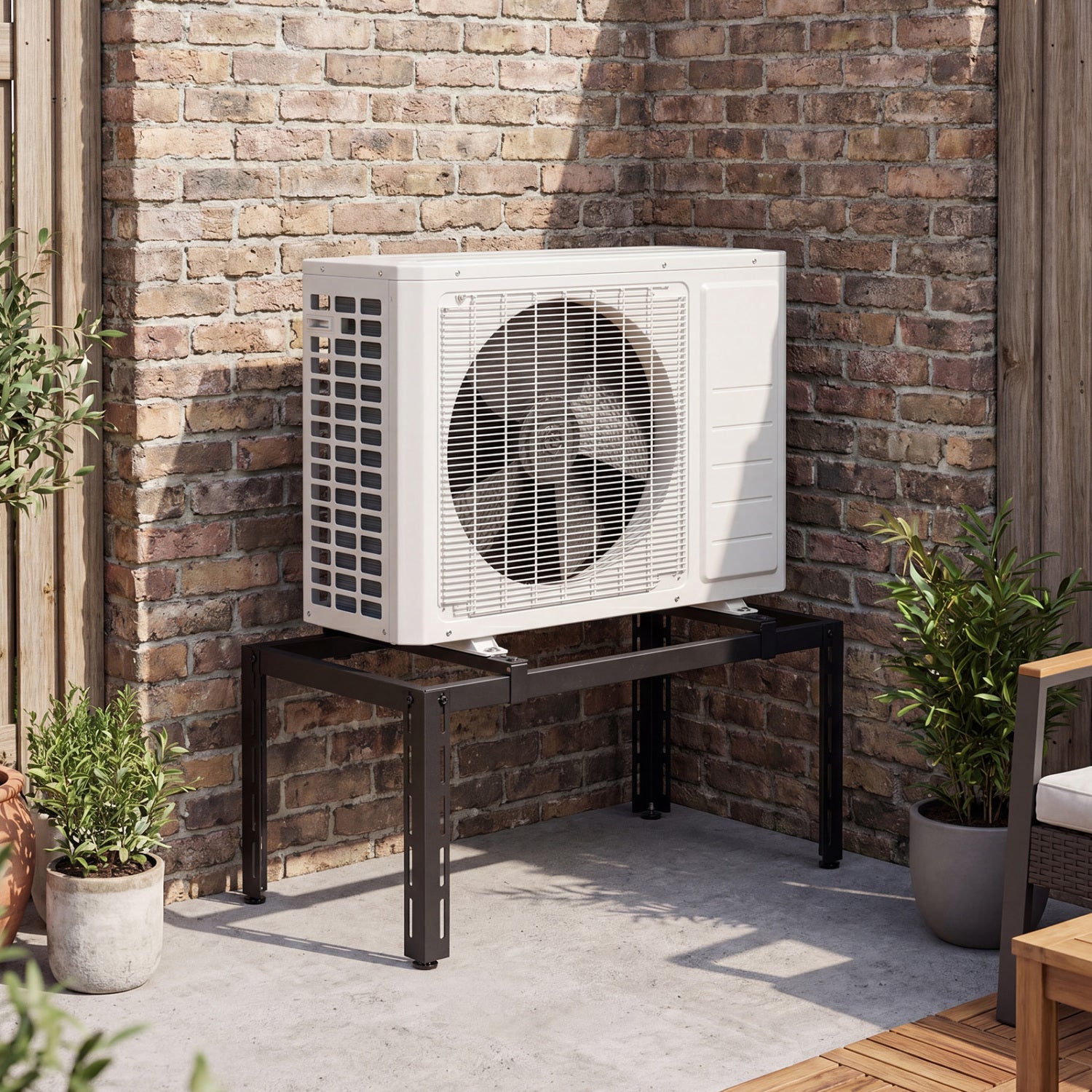 Mini Split Ground Stand Adjustable For 9000-36000 BTU, Black Mini Split AC Parts & Accessories at Gallery Canada
