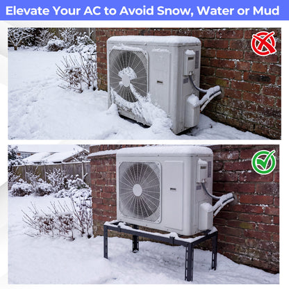 Mini Split Ground Stand Adjustable For 9000-36000 BTU, Black Mini Split AC Parts & Accessories at Gallery Canada