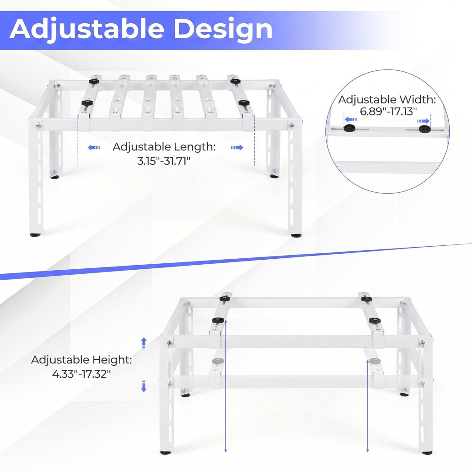 Mini Split Ground Stand, Adjustable For 9000-36000 BTU, White Mini Split AC Parts & Accessories at Gallery Canada