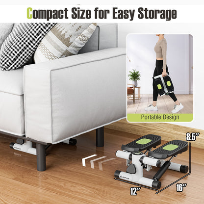 Mini Stepper with Resistance Bands and Adjustable Height for Exercise at Home, White Sport Equipments at Gallery Canada