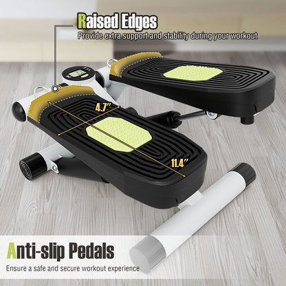 Mini Stepper with Resistance Bands and Adjustable Height for Exercise at Home, White Sport Equipments at Gallery Canada