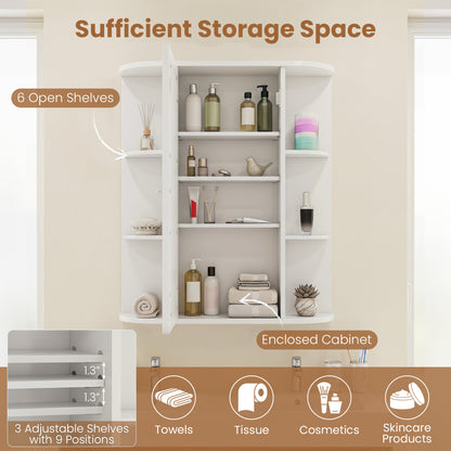 Wall Mount Bathroom Cabinet, Single Door Shelves, White Wall Cabinets at Gallery Canada