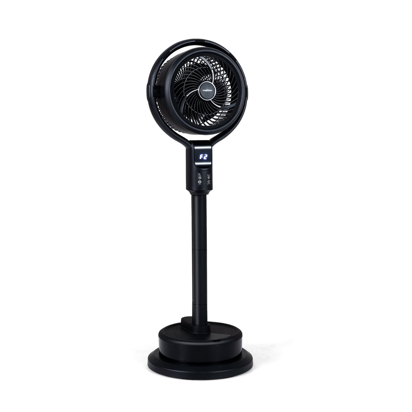 Misting Pedestal Fan, 8 Speeds, 90° Auto Oscillation, Black Fans Black at Gallery Canada