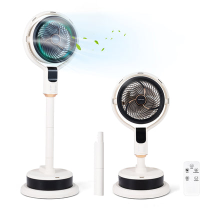 Misting Pedestal Fan, 90° Oscillation, 8 Speeds, White Fans at Gallery Canada