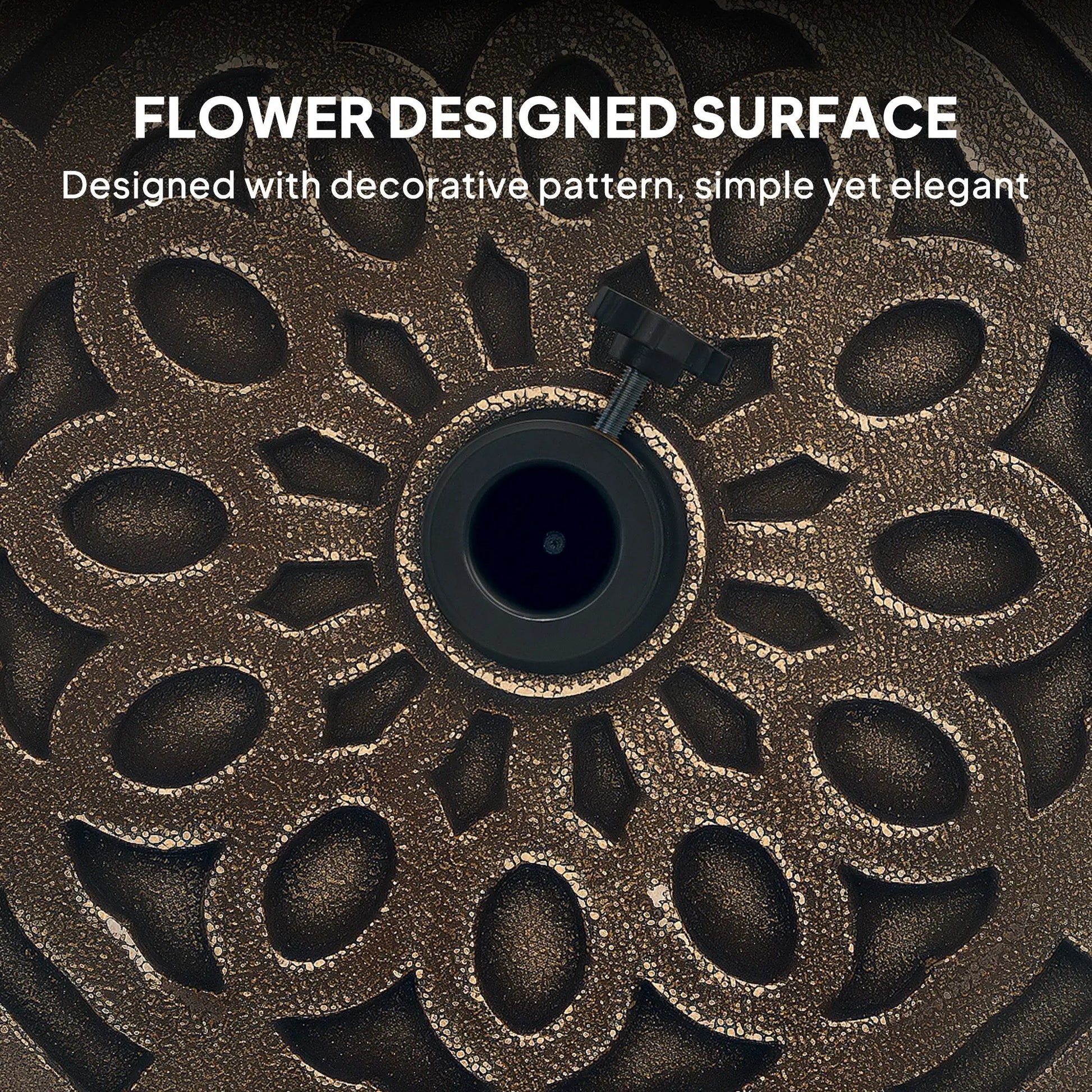 Round Patio Umbrella Base With Wheels, 46lbs, Bronze Umbrella Bases at Gallery Canada