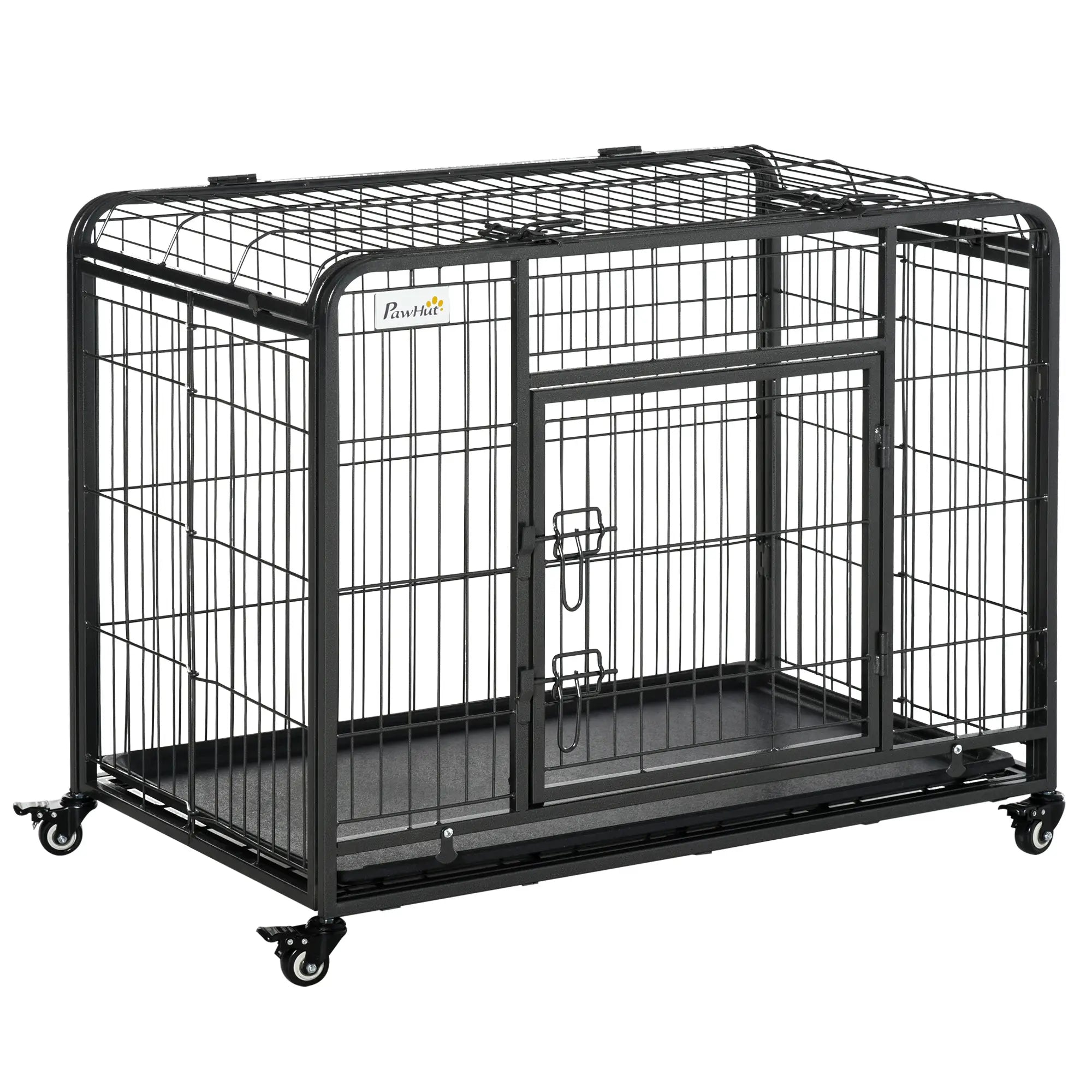 Heavy Duty Folding Dog Crate, Medium Size, 37
