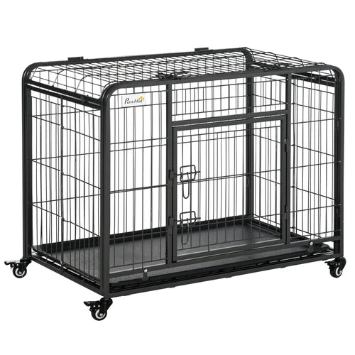 Heavy Duty Folding Dog Crate, Medium Size, 37
