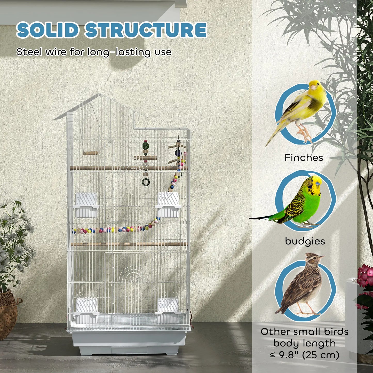 39" Bird Cage for Budgie, Cockatiel, Conure, Small Birds Bird Cages at Gallery Canada