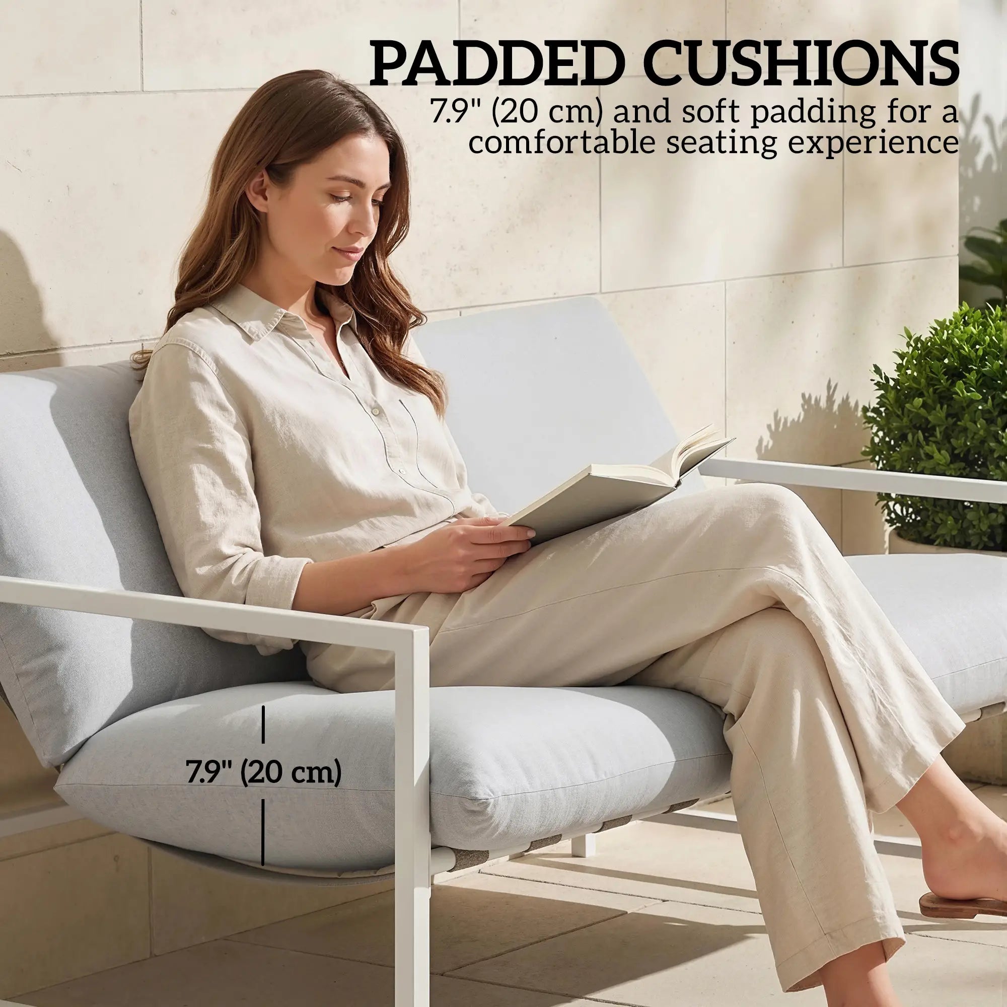 Patio Furniture Set, Loveseat Sofa With Coffee Table, Light Grey Patio Furniture Sets at Gallery Canada
