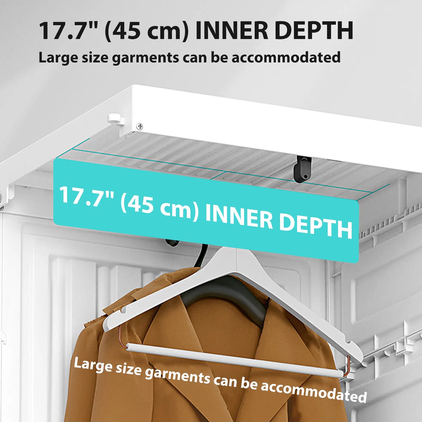 Portable Wardrobe, Foldable Plastic Closet, 5 Compartments, Hanging Rod, White Clothing Storage at Gallery Canada